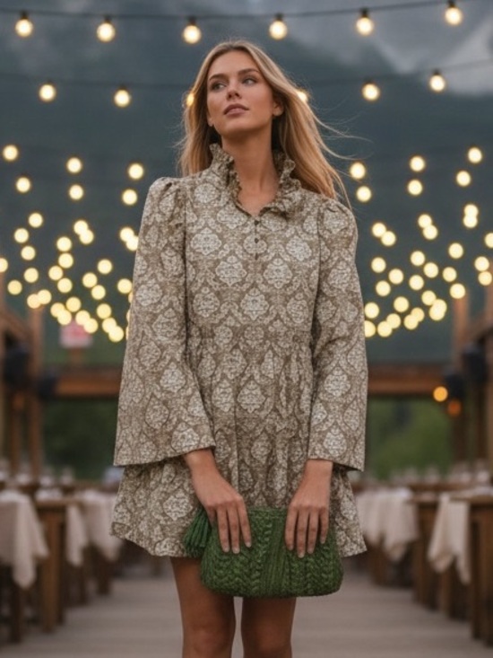 Tuckernuck Dresses & Skirts - Hyacinth House | NEW Moss Printed Russell Mini Dress in Olive Size XS